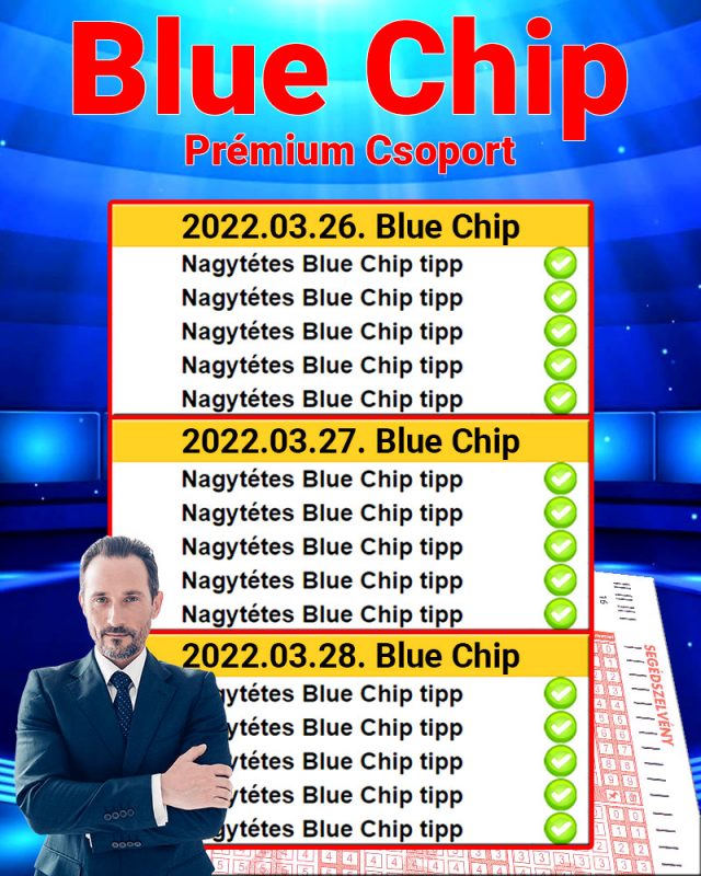 🚀 Blue Chip: A hétfői szelvény ötlet is bedurrant 🎉 - Tippmix Tippek 1x2 - Tippmix tippek