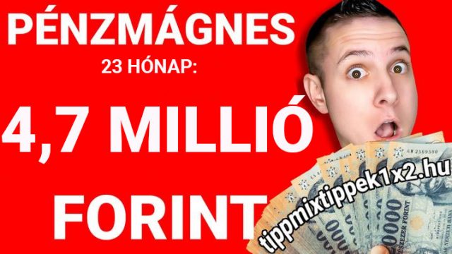 Pénzmágnes: Már 384.600 Ft nyereménynél járunk a hónapban - Tippmix Tippek 1x2 - Tippmix tippek