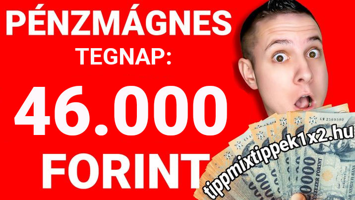 Money magnet: Yesterday + HUF 46,000 prize - Tippmix Tips 1x2 - Tippmix tips
