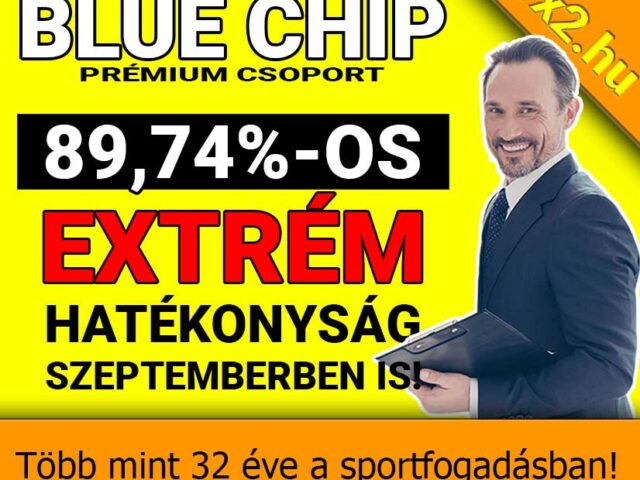 Blue Chip: 35 Foci Tipp, 34 Karika – Ismét egy brutális nyerő széria!