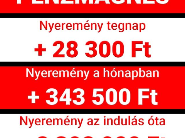 Pénzmágnes: Komoly profit hónapról hónapra! 🚀💰