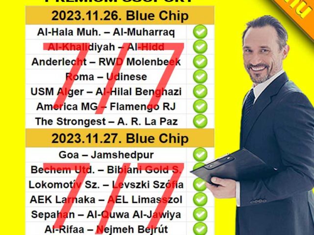 Blue Chip: Hétfőn is 7/7 – Már megint telitalálat! 🚀💰