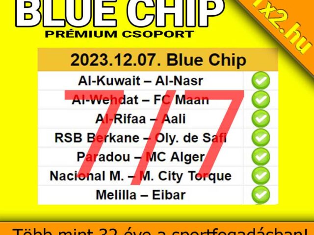 Blue Chip: 7/7 – Már megint telibe durrant a szelvény! 🚀💰