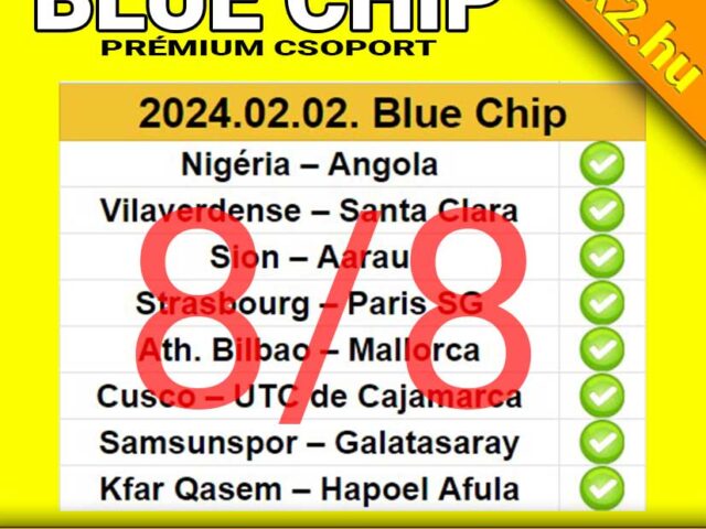 💥 Blue Chip: 8/8 – Már megint TELITALÁLAT! 💥⚽