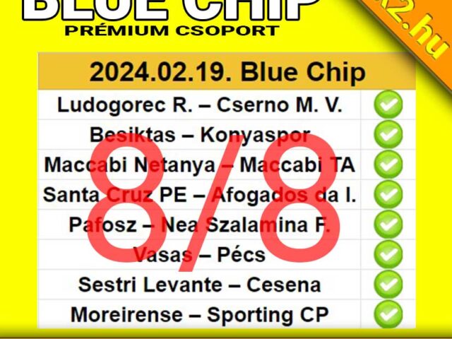 💥 Blue Chip: 8/8 – Már megint TELITALÁLAT! 💥⚽