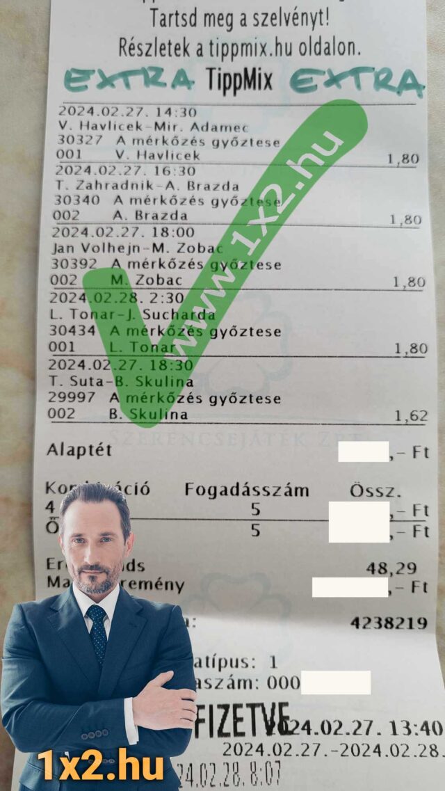 Tippmix tippek profiktól: felfedezheted a legjobb sportfogadás tippeket! Nézd meg a szelvényt, és próbáld ki az ingyenes Tippmix tippeket a sikeres sportfogadás érdekében. Látogass el az 1x2.hu oldal