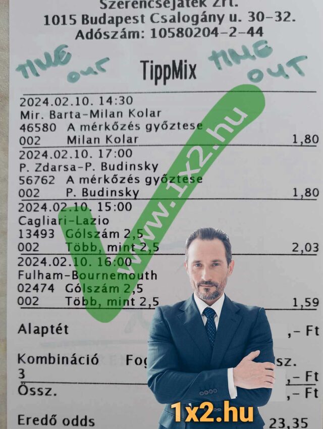 Tippmix tippek: A képen egy sportfogadási szelvény látható több eseménnyel. Ismerd meg a legújabb sportfogadás tippeket és ingyenes Tippmix tippeket a nyerési esélyek növelésére. További részletek a hátt