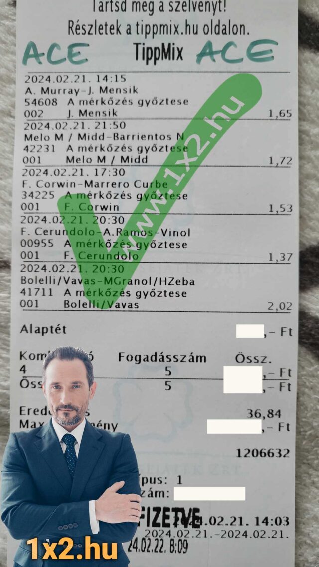 Tippmix szelvény számos fogadással, köztük tenisz- és kosárlabda mérkőzések. Győztesek előrejelzései és szorzók. Fedezd fel a legjobb Tippmix tippeket, sportfogadás tippek és ingyenes Tippmix tip