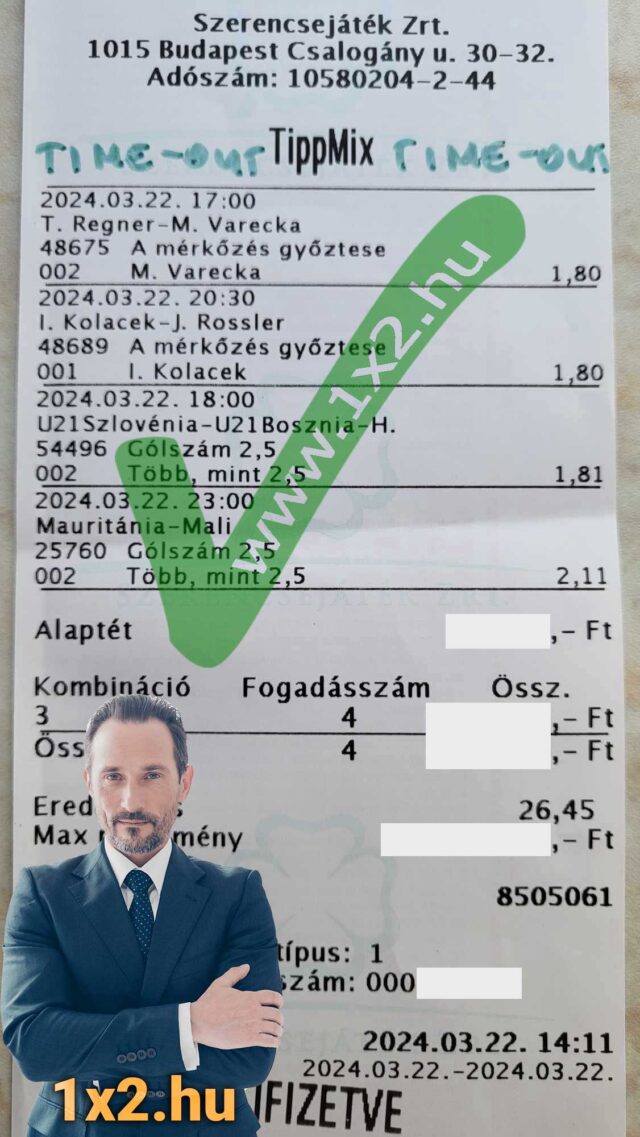 Tippmix tippek: Ezen a sportfogadás szelvényen négy esemény látható különböző dátummal és időponttal. Ideális forrás ingyenes Tippmix tippek, sportfogadás rajongóknak, hogy növeljék nyerési esélyeiket.