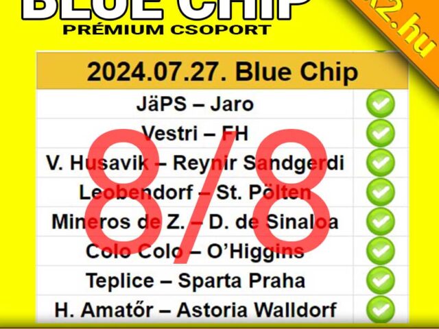 Blue Chip 8/8 ❗ Bázis 6/6 ❗ Index 5/5 ❗ – Brutális TELITALÁLATOS szelvények ❗ ❗ ❗