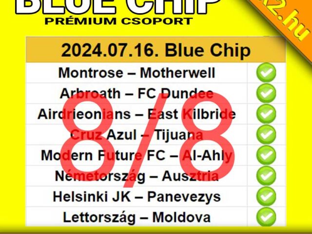 💥 BLUE CHIP: 8/8 ❗ ❗ ❗ Már megint TELIBE DURRANT a szelvényünk ❗ ❗ ❗