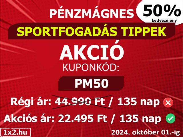 Őrült, 50%-os AKCIÓS AJÁNLAT a 135 napos Pénzmágnes Prémium tagságra! Ne maradj ki!
