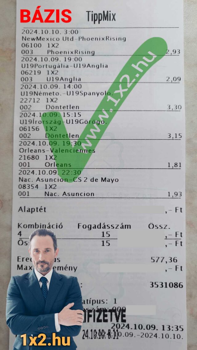 Tippmix tippek és sportfogadás ötletek láthatók egy szelvényen. Az ingyenes Tippmix tippek segítik a sportfogadások kedvelőit a sikeres játékban. Keresd a legjobb tippeket sportfogadáshoz!