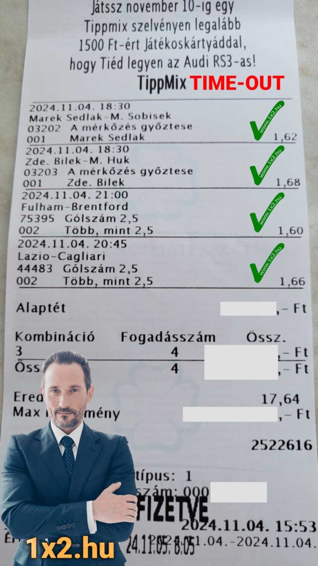 Ingyenes Tippmix tippek és sportfogadás tippek! Legfrissebb nyertes szelvények az 1x2.hu oldalon.