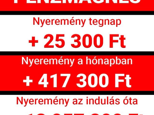 Pénzmágnes: Nézd, így kerestünk 417.300 Ft-ot novemberben!