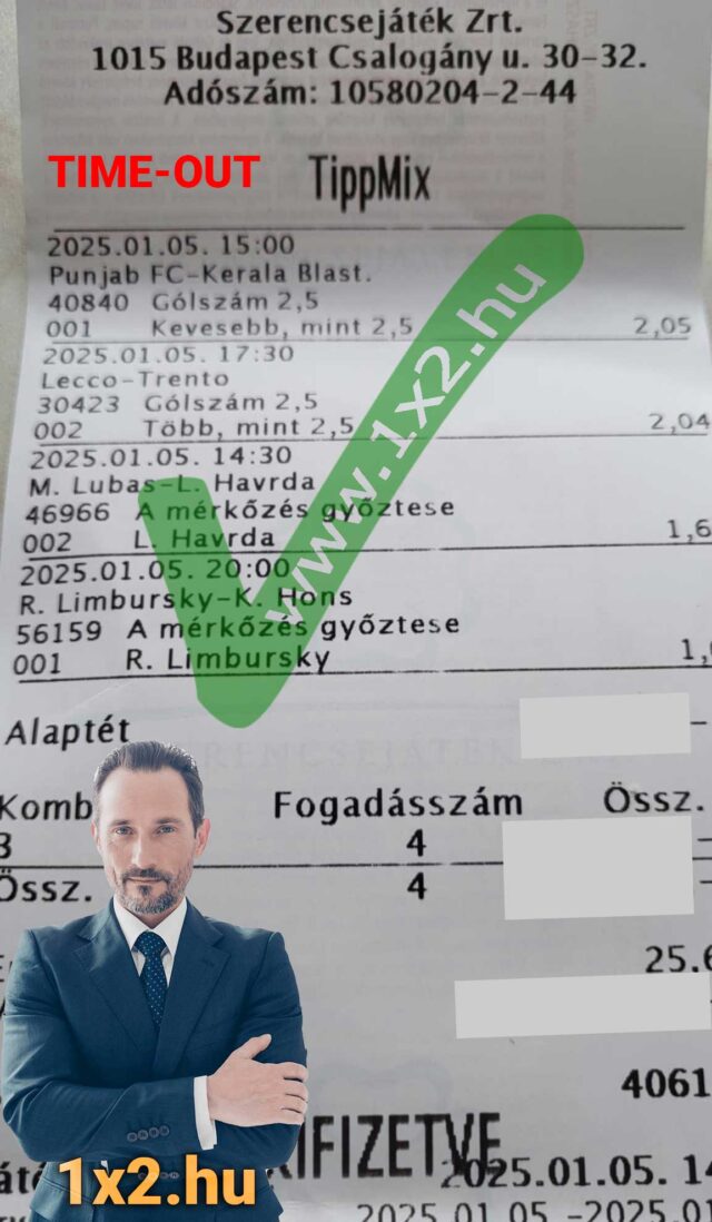 Tippmix szelvény Tippmix tippek és sportfogadás tippek feliratokkal. A képen több mérkőzés található, zöld pipa és egy férfi alak látható a háttérben. Ideális ingyenes Tippmix tippek keresésére.
