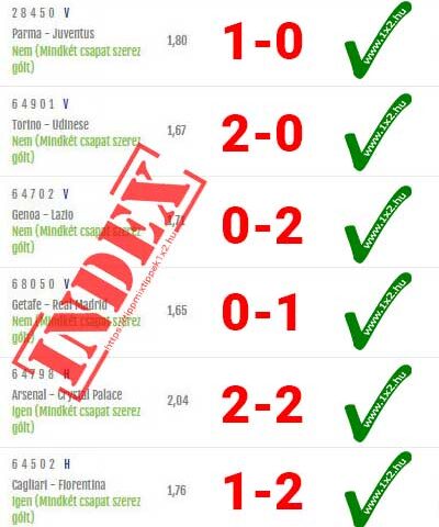 5 Tippmix tipp – 17.78 odds! Ne maradj ki!