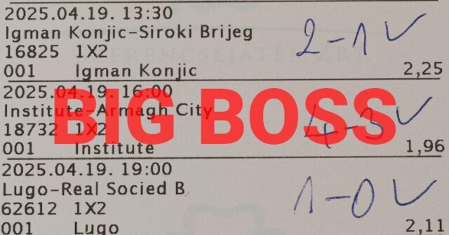 Sportfogadási szelvény nyertes Tippmix tippekkel. Eredmények: Igman Konjic-Siroki Brijeg 2-1, Institute-Armagh City 4-1, Lugo-Real Socied B 1-0. Fedezze fel a legjobb sportfogadás tippeket
