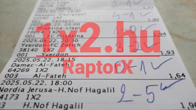 RaptorX - Tippmix tippek 1x2 - Tippmix tippek