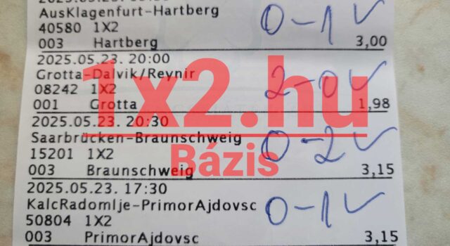 Fogadási szelvényt ábrázoló kép, középpontban a 1x2.hu Bázis felirattal. Hasznos Tippmix tippek láthatók, amelyek segíthetnek a sportfogadás rajongóinak. Fedezze fel az ingyenes Tippmix tip