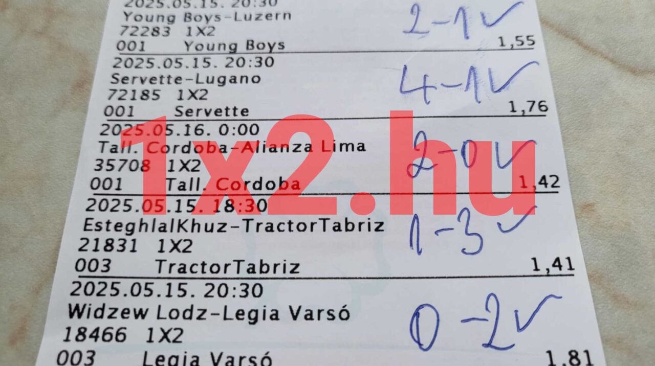 Sportfogadási szelvény Tippmix tippekhez, kézzel írt eredményekkel. Hasznos sportfogadás tippek és ingyenes Tippmix tippek segítik a sikeres fogadást.