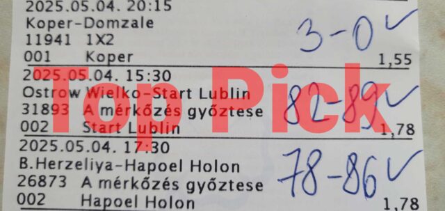 Tippmix tippek és sportfogadás tippek találhatók ezen a szelvényen. Az eredmények kézzel írva szerepelnek, növelve az ingyenes Tippmix tippek hitelességét. Fedezd fel a legjobb sportfogadás módszereket!