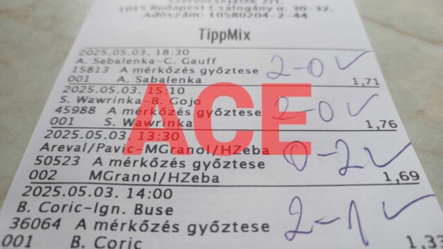 Tippmix szelvény közelről, piros ACE felirattal. Tenned kellene egy próbát a legújabb sportfogadás tippek alapján? Fedezd fel a legjobb ingyenes Tippmix tippek világát, hogy a sportfogadás igazán kifizetődő legyen