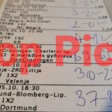 Sportfogadási szelvény képe kézzel írt eredményekkel és Top Pick felirattal. Fedezd fel a legjobb Tippmix tippeket most! Ingyenes Tippmix tippek a sikeres sportfogadás érdekében.