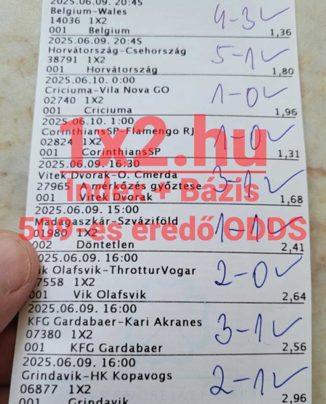 Ezen a képen különböző Tippmix tippek láthatók eredményekkel. A sportfogadás világában segíthetnek ezek a megbízható Tippmix tippek, amelyek növelhetik a nyeréssel kapcsolatos esélyeidet.