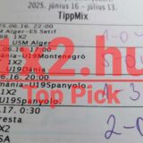 Egy Tippmix szelvény, amely sportfogadás tippeket tartalmaz. Könnyen nyerhetsz megbízható Tippmix tippek segítségével, amelyek segítenek a sportfogadás világában való eligazodásban.