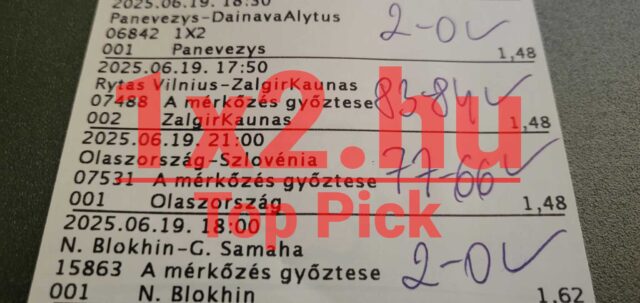 Egy sportfogadási szelvény képe látható, amely különböző eseményeket sorol fel Tippmix tippek kíséretében. Ha érdekelnek a megbízható Tippmix tippek és a sportfogadás, hasznos lehet ez a fajta elemzés.