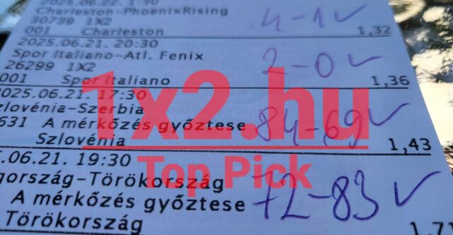 Egy sportfogadási szelvény, melyen Tippmix tippek láthatók. Az eredmények profin megadott sportfogadás tippekkel könnyen megbízható Tippmix tippek lehetnek részed, növelve az esélyed a nyereményekre.
