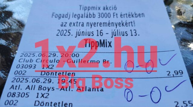 Egy Tippmix szelvényt látunk sportfogadási eseményekkel. Ha érdekelnek a megbízható Tippmix tippek és sportfogadás tippek, érdemes körülnézned, így könnyebben hozhatsz jól megalapozott döntéseket a fogadás