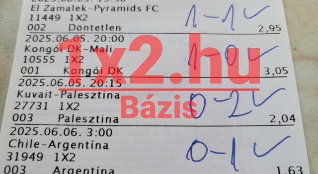 Sportfogadás tippek példákat láthatsz a képen Tippmix tippek céljából. Az ingyenes Tippmix tippek a konzisztens nyerés zálogai a sportfogadás világában. Találd meg a nyerő tippet!