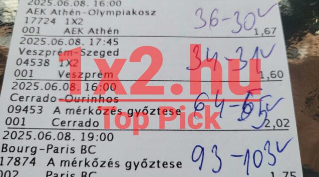 Sportfogadási szelvény Tippmix tippekkel a nap mérkőzéseire. Találd meg a legjobb sportfogadás tippeket és ingyenes Tippmix tippek segítségével javítsd esélyeidet a sikeres fogadásokra.