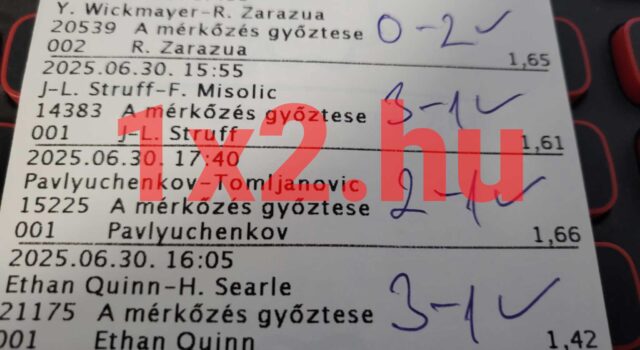 Kép egy Tippmix szelvényről kézzel írt eredményekkel. Ha sportfogadásra adod a fejed, megbízható Tippmix tippek segíthetnek nyerni. Találd meg a legjobb sportfogadási stratégiát, és élvezd a játék izgalmát