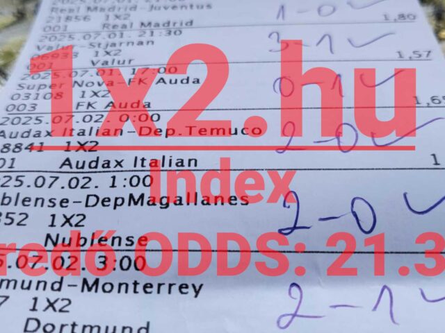 Közelről fotózott Tippmix szelvény, amelyen különféle mérkőzések és eredmények láthatók. Ha megbízható Tippmix tippek érdekelnek a sportfogadás világában, ez a kép motiváló lehet több ötlet megszerzésére.
