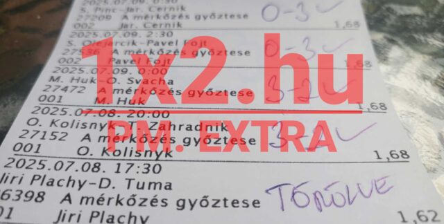 Egy sportfogadási szelvény részlete látható Tippmix tippekkel. Ez a sportfogadás egyik népszerű formája Magyarországon, ahol a megbízható Tippmix tippek kulcsfontosságúak a nyeréshez.
