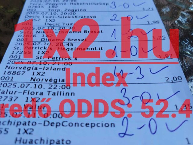 Tegnapi Tippmix show: 7 tipp, 1 szelvény, 52.41 szorzó!