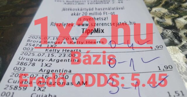 Sportfogadás izgalma Tippmix tippekkel. Egy pár nyereményszelvény, ami megbízható Tippmix tippek alapján készült. Fedezze fel, hogyan teheti meg a legjobb sportfogadás választásokat, és élvezze a siker örömét.
