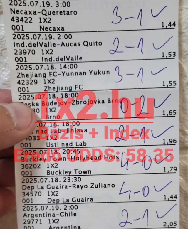 Egy sikeres fogadási szelvény tele helyes Tippmix tippekkel. Az eredmények pontos előrejelzése és sportfogadás tippek alkalmazása segít a nyerésben. Megbízható Tippmix tippek támogatják a profibb megközelítést.