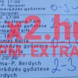 Egy Tippmix szelvény, rajta mérkőzések és eredmények. Az ilyen sportfogadás tippek segíthetnek a döntésekben, különösen, ha megbízható Tippmix tippekre vágysz. Izgalmas lehetőség a sportfogadás világában.
