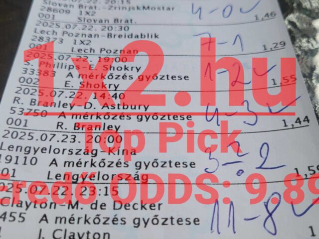BIG BOSS:  3 Tippmix tipp = 26.69-es eredő odds