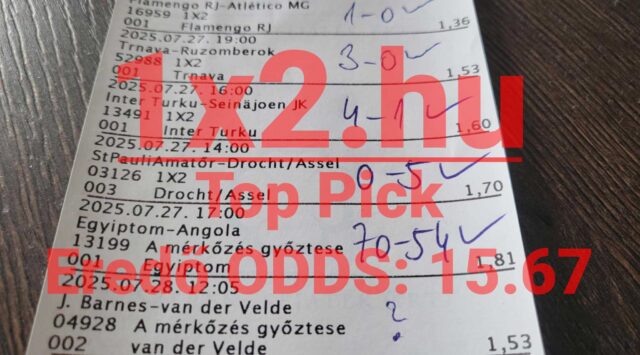 Sportfogadási szelvény különféle mérkőzésekkel és esélyekkel. Fedezd fel a Tippmix tippek világát, és találj megbízható sportfogadás tippeket, amelyekkel növelheted nyerési esélyeidet.