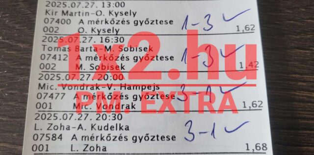 Ezen a képen egy fogadási szelvény látható, amely különféle mérkőzések eredményeit tartalmazza. Tippmix tippek és sportfogadás kedvelők számára is érdekes lehet, akik megbízható tippekre vágynak.