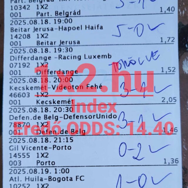 Tippmix tippek: Hibátlan szelvények és brutális nyeremények tegnap is