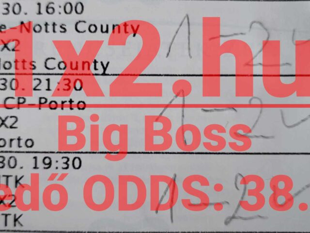 BIG BOSS: 3 Tippmix tipp = 38.97-es eredő szorzó!
