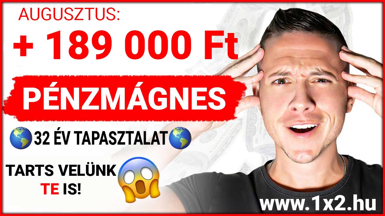 Pénzkereseti lehetőség sportfogadással! Augusztusi eredmények alapján a Tippmix tippek hatékonysága bizonyított. Akár te is csatlakozhatsz, és részesülhetsz a 32 éves tapasztalat nyújtotta előnyökből.