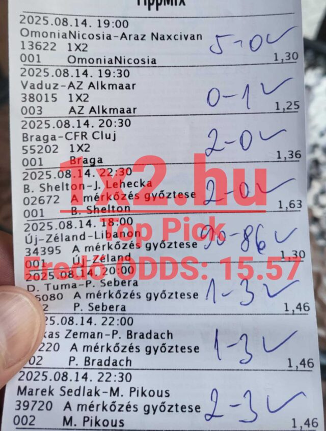 Ez a Tippmix szelvény kiváló példa a sportfogadás izgalmára. A Tippmix tippek alkalmazásával megbízható eredményeket érhetsz el, növelve a siker esélyeit. Próbáld ki te is a sportfogadást, és tapasztald meg a ny