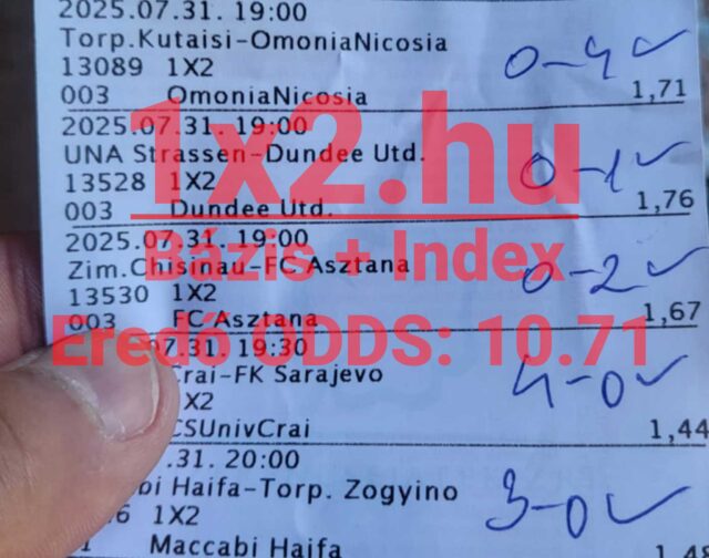 Egy sportfogadási szelvény, ahol a Tippmix tippek találkoznak. Az elhelyezett fogadások és eredmények segíthetnek a jövőbeli sportfogadásban. Megbízható Tippmix tippek lenyűgöző eredményekkel.